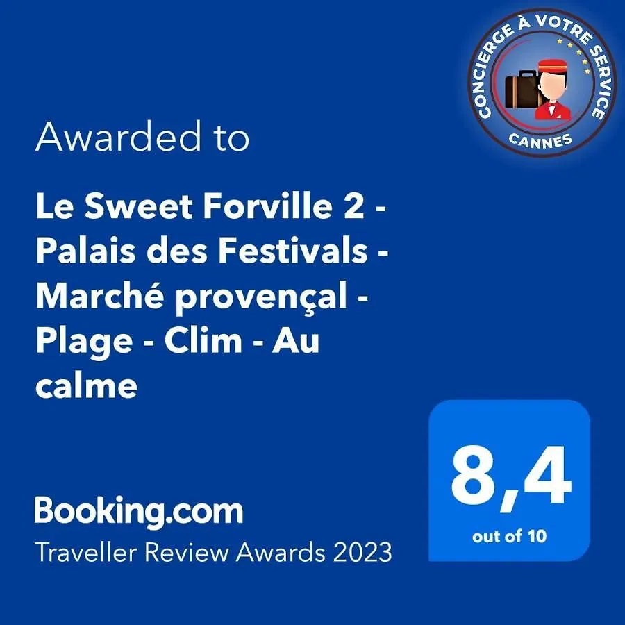 Le Sweet Forville 2 - Palais Des Festivals - Marche Provencal - Plage - Clim - Au Calme Канны